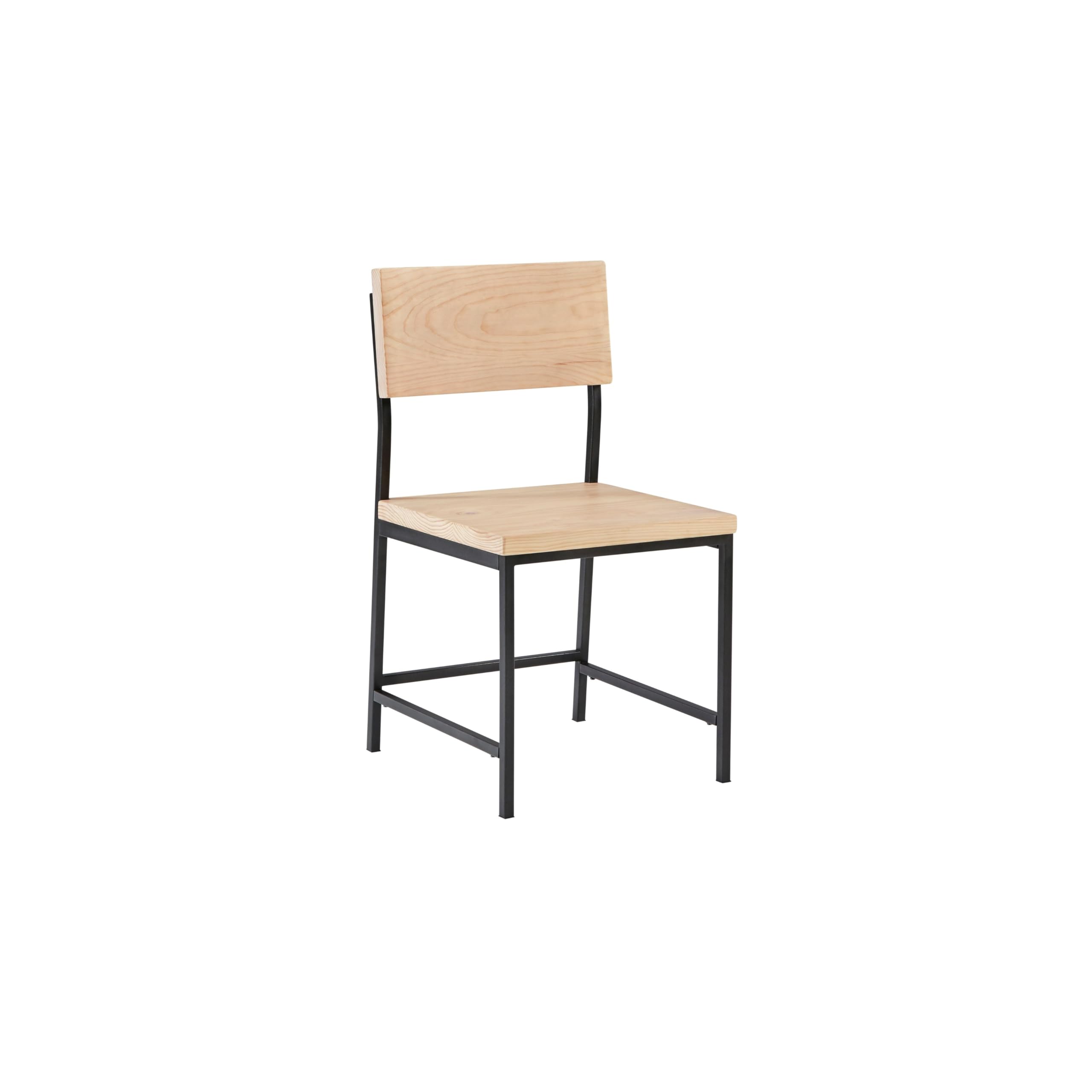 Progressive Furniture Sawyer Wood/Metal Dining Chair, Natural/Gunmetal